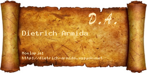 Dietrich Armida névjegykártya